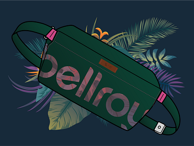 Bellroy Sling Bag Design animation competition design illustration illustrator interface leaf leaves tropical leaves ui vector