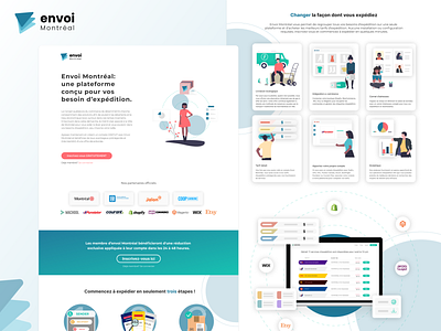 Landing page for city of Montreal project adobe xd branding clean ui design illustration interface logo shipping ui ux