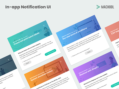 In-app notification UI adobe xd animation branding clean ui gradient illustration interface modal shipping ui ux