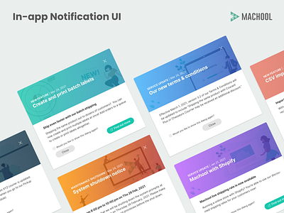 In-app notification UI