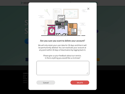 Delete account modal illustration