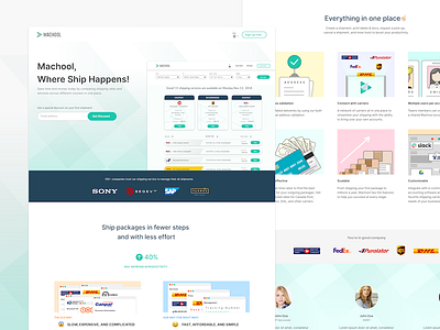 Shipping landing page