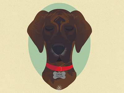 Dane the Great Dane art character character art design dog dog illustration illustration illustrator sketch vector yellow
