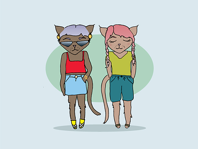 Cool Cats cats character art drawn friends illustration illustrator