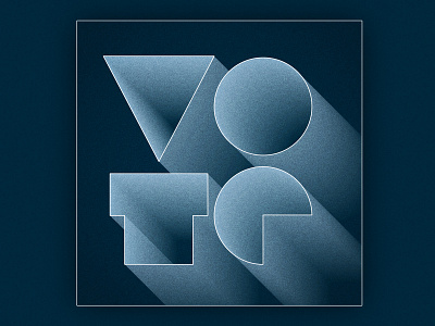 VOTE blue election geometric graphic grit texture type typography vote voting