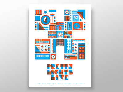 Pretty Light poster design design gig poster illustration screenprint