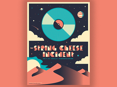 String Cheese Incident "Desert Dawn" conscious alliance design gig poster illustration screenprint
