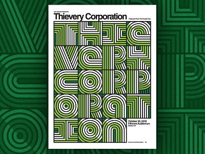 Thievery Corporation poster design design gig poster poster screenprint thievery corporation typography