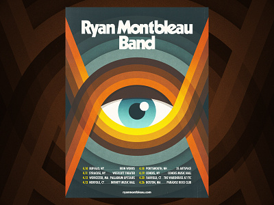 Ryan Montbleau Band - poster design color colour design eye geometric gig poster illustration music ryan montbleau thick lines tour