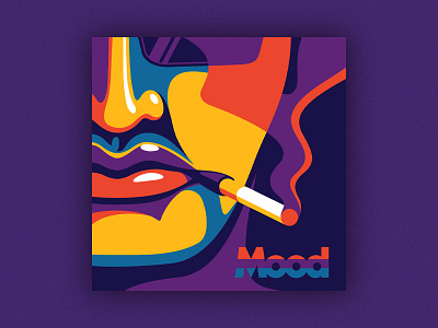 Mood: Smoking Man add noise studios art bright color colorado denver design glasses illustration illustrator pen tool portrait smoke smoking vector vibrant