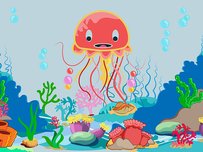 Jellyfish design illustration vector