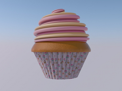 Cupcake 3d animation design