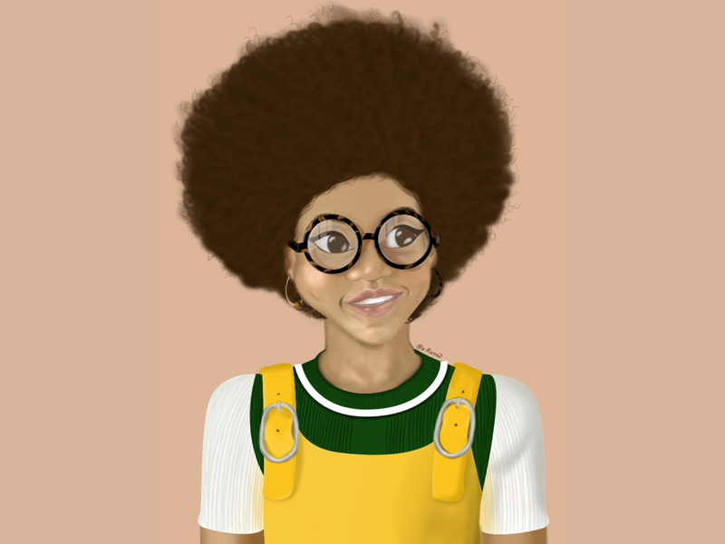 Curly girl by Rana Mahmoud on Dribbble