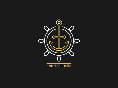 Nautical Mile anchor design handwheel logo mile nautical