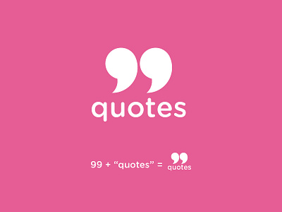 99 Quotes Logo art concept design illustration illustrator inspiration logo vector