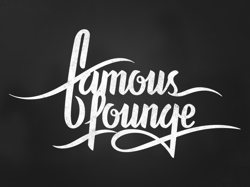 Famous Lounge Typo by Mitchell Franzi on Dribbble