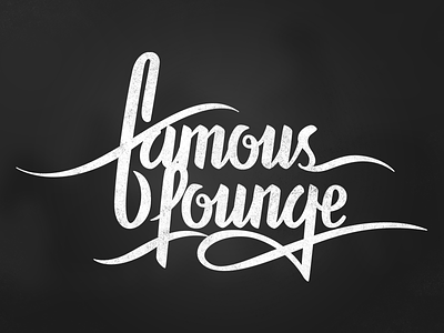 Famous Lounge Typo branding franzi designs typography