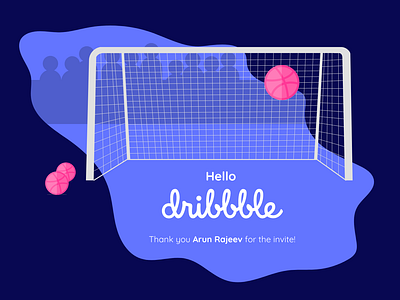 Dribbble Thanks animation design flat illustration minimal typography