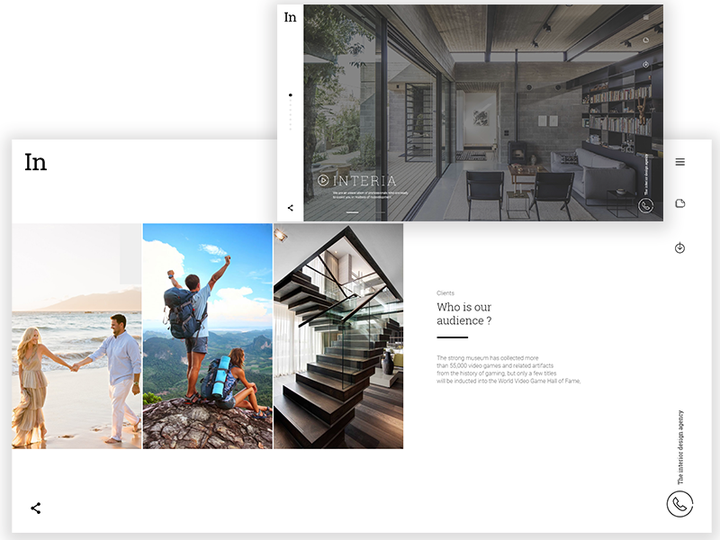 Interia ux ui type identity minimal flat branding clean design