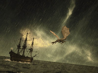 Unfortunate Voyage fantasyart matte painting photo manipulation