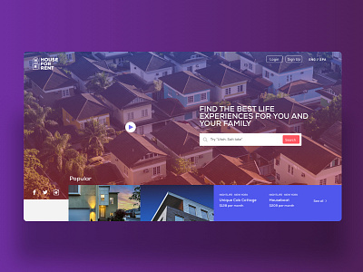 House for rent Landing carnival agency design fitness healthyfood landing landingpage smothies web webdesign