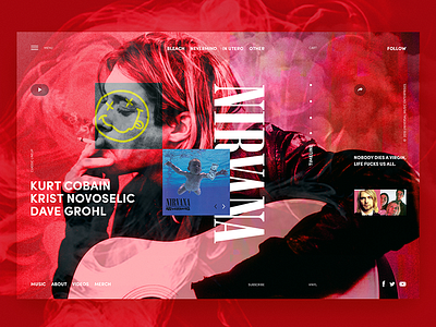 Day 6 — Nirvana band concept creative design music nirvana ui ux web
