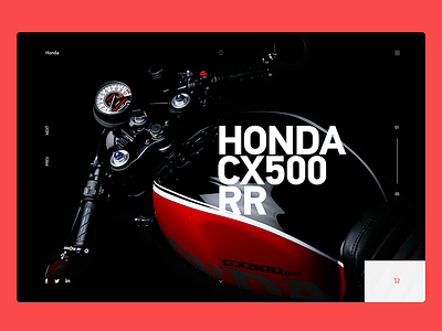 Day09 — Honda concept design honda motorcycle ui uiux ux website