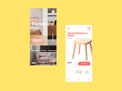 Furniture App app design ios kvpavlov typography ui ux