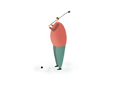 Golf drawing golf illustration person