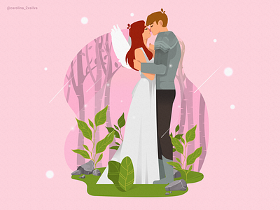 Romeo and Juliet 2d illustration couple design draw flat graphic design illustration vector