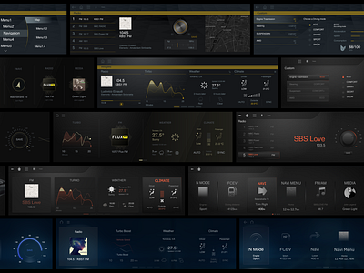 Car UI Exploration automotive car carui infotainment ui visualdesign