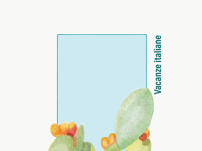 Cactus illustration album album cover design digital painting illustration