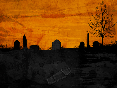 Grave coffin digital painting grave graveyard illustration illustrator photoshop vector