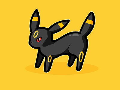 Umbreon bright design fanart illustration illustrator pokemon pokemon go vector