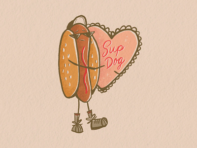 Fourteen Days of Valentines: 01 illustration procreate valentine vintage