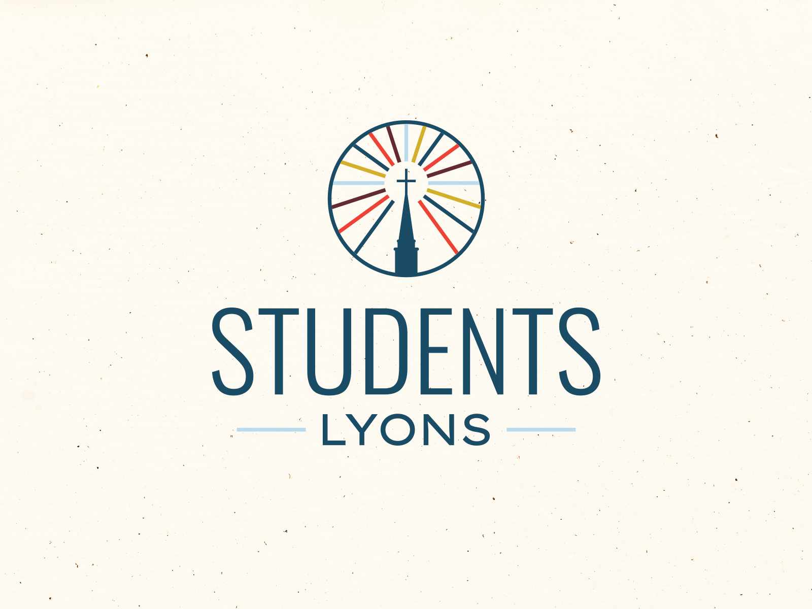 Students Lyons Logo branding church churchbranding logo ministry pennantflag steeple stickers students