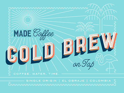 MADE Coffee Cold Brew on Tap branding coffee coffee packaging design illustration packaging tap