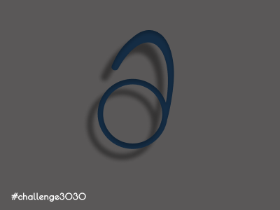 3030 Challlenge. 'A' Letter. Variation 07 a app clean design figma icon illustration learning letering letter logo shadow shadowing simple type challenge typekit typogaphy typography ui vector