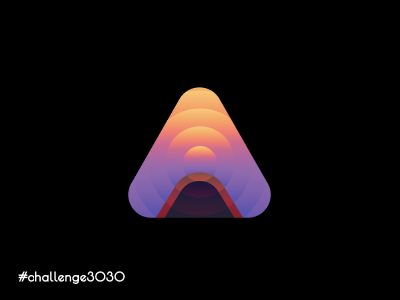 3030 Challlenge. 'A' Letter. Variation 12 a app branding clean coffee design discovering figma gradient icon illustration learning lettering logo simple typography ui ux vector website