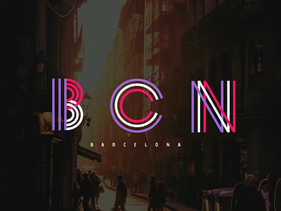 Bcn app barcelona branding city clean concept design figma lettering minimal modern overlapping spain type typography ui ux vector web website