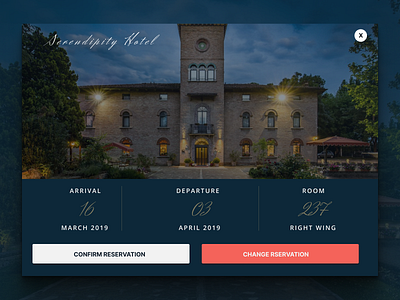 Confirm Reservation DAILY UI 054