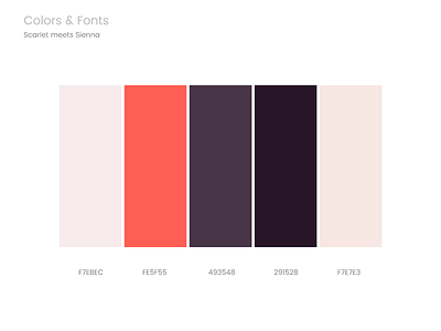 Scarlet meets Sienna app branding clean coffee colors colors palette colorsandfonts colorscheme design figma illustration learning minimal palette of the day typography ui ux vector web website