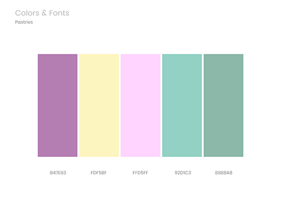 Pastries app branding clean coffee colors colors and fonts colors palette design figma icon illustration learning logo simple typography ui ux vector web website