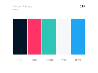 Swag app branding clean color color palette color palettes colors and fonts design figma illustration palette simple swag swagger type typography ui ux web website