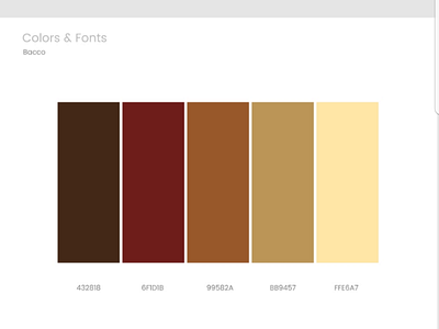 Bacco app branding clean color color palette color palettes colors and fonts design figma illustration palette simple swag type typography ui ux web website