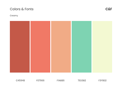 Creamy app bg branding clean coffee colors colors palette colorscheme colorsfonts design figma fonts illustration logo minimal palette simple ui ux web