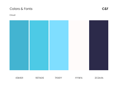 Cloud app clean cloud colorpalette colors colorscheme design fonts gradients icon illustration logo minimal simple type typography ui ux web website