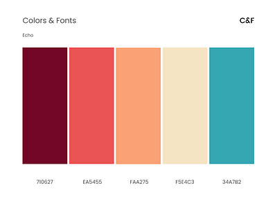 Echo app branding clean color colorsandfonts design fonts gradient illustration illustrator logo minimal palette simple type typography ui ux web website