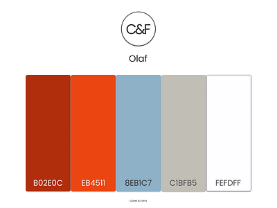 Olaf app branding color palette colorsandfonts design figma font pairing gradient illustration illustrator lettering logo olaf type typography ui ux vector web website