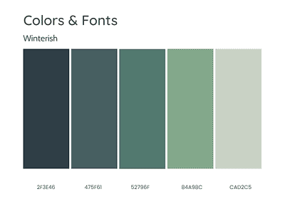 Winterish app branding color colorsandfonts design fonts gradient illustration illustrator logo minimal palette simple type typogaphy typography ui ux web website
